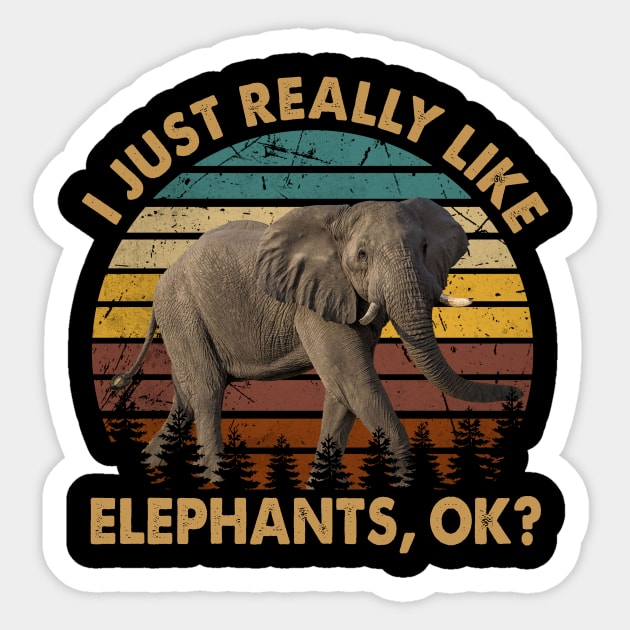 Tusker Trends Elephant Love, Tee Trendsetter Triumphs for Animal Devotees Sticker by Kevin Jones Art